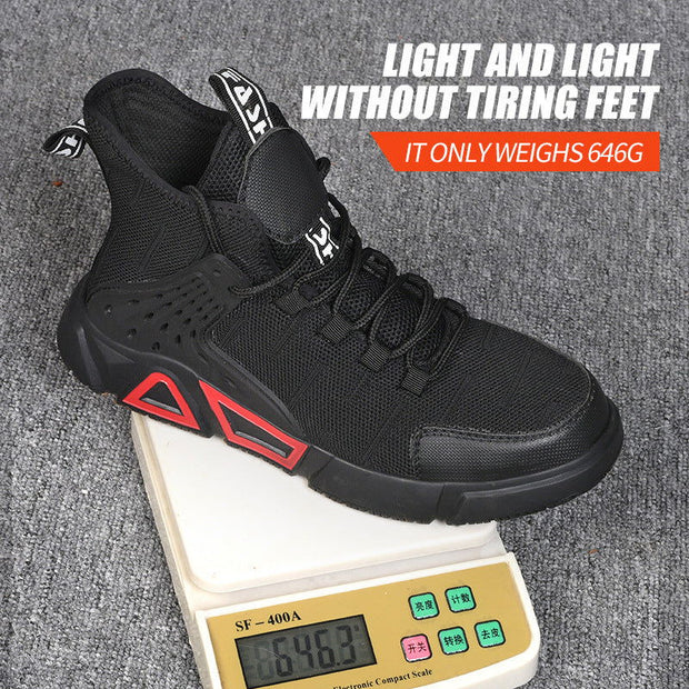 Stylish And Lightweight Safety Protection Anti-smashing And Anti-penetration Non-slip Wear-resistant Work Shoes Men - Jo-Bolt-Store