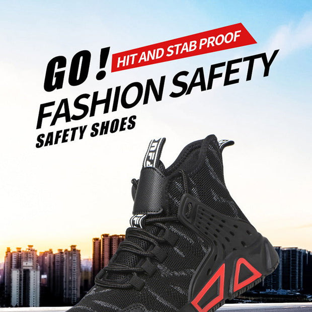 Stylish And Lightweight Safety Protection Anti-smashing And Anti-penetration Non-slip Wear-resistant Work Shoes Men - Jo-Bolt-Store
