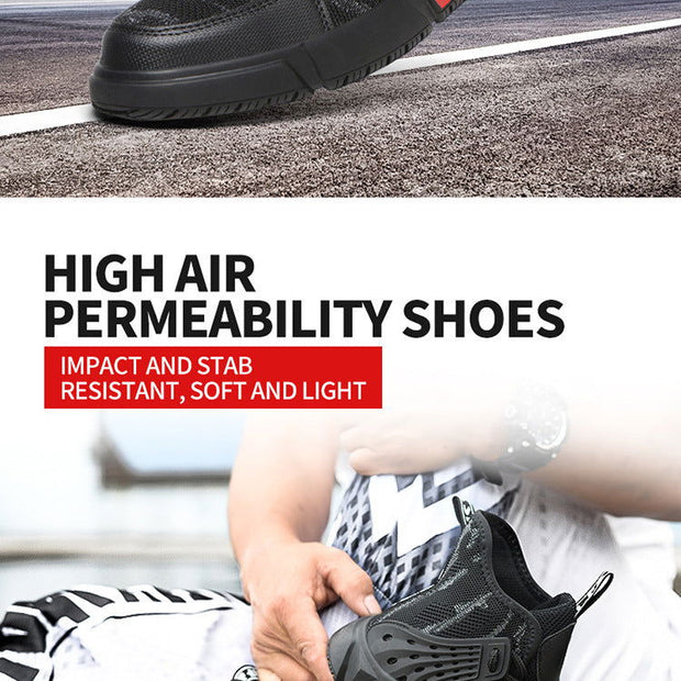 Stylish And Lightweight Safety Protection Anti-smashing And Anti-penetration Non-slip Wear-resistant Work Shoes Men - Jo-Bolt-Store