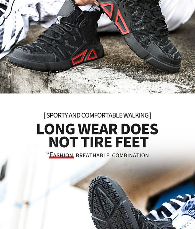 Stylish And Lightweight Safety Protection Anti-smashing And Anti-penetration Non-slip Wear-resistant Work Shoes Men - Jo-Bolt-Store