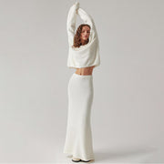 Sweater Suit Women's Simple Knitting V-neck - Jo-Bolt-Store
