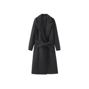 Temperament Fashion Neutral With Waist Woolen Coat - Jo-Bolt-Store