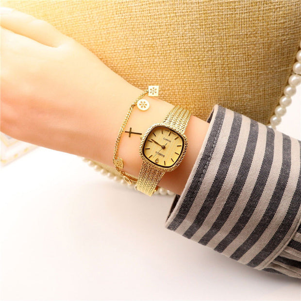 Ultra-thin Retro Sand Gold Square Watch Luxury Temperament - Jo-Bolt-Store