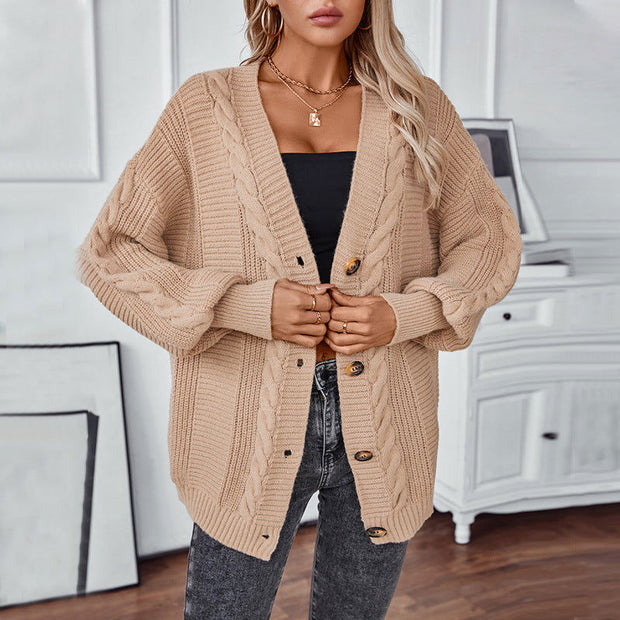 Vintage Single-breasted Sweater Coat - Jo-Bolt-Store