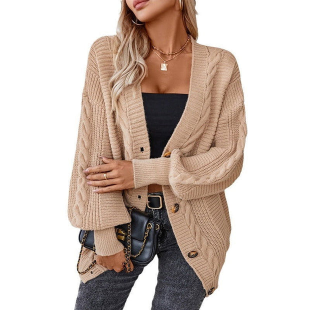 Vintage Single-breasted Sweater Coat - Jo-Bolt-Store
