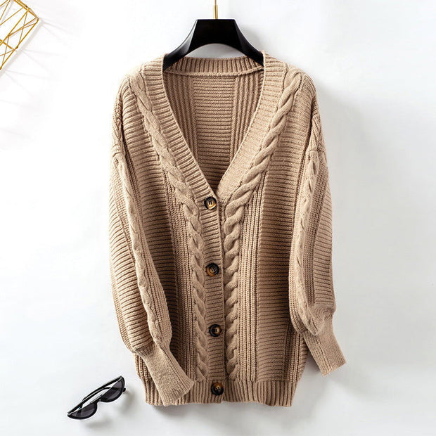 Vintage Single-breasted Sweater Coat - Jo-Bolt-Store