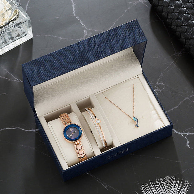 Watch Set Women Luxury Bracelet Necklace Gift For Girlfriend - Jo-Bolt-Store