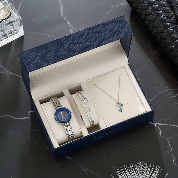 Watch Set Women Luxury Bracelet Necklace Gift For Girlfriend - Jo-Bolt-Store