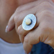 White Amber Silver Ring Piratas, One Size - Jo-Bolt-Store