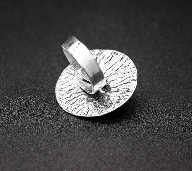 White Amber Silver Ring Piratas, One Size - Jo-Bolt-Store