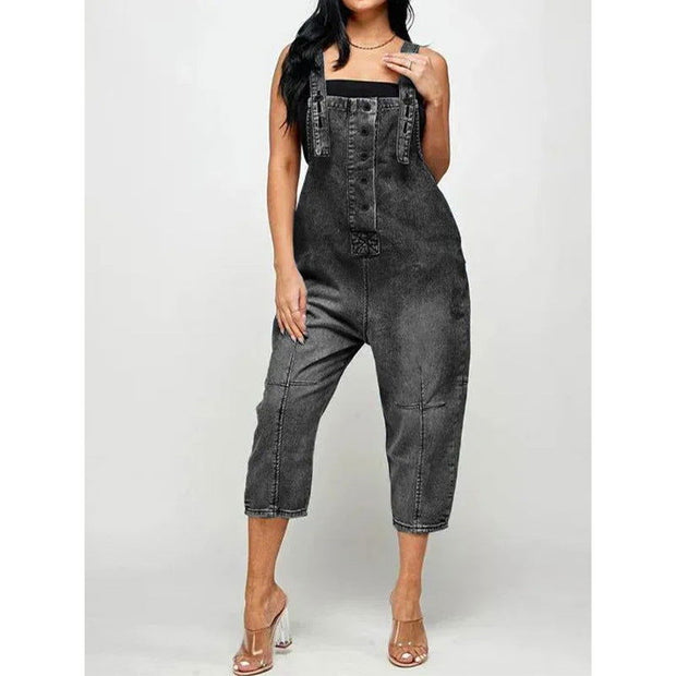 Women's Clothing Fashion Casual Siamese Suspender Jeans Women - Jo-Bolt-Store