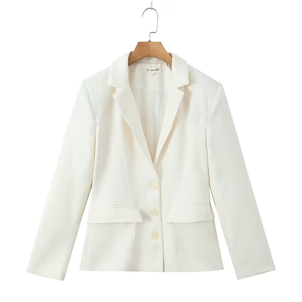 Women's European And American Style Temperament Pure Color Suit Jacket - Jo-Bolt-Store