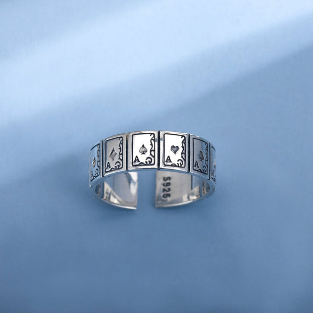 Women's Retro Playing Card A Ring - Jo-Bolt-Store