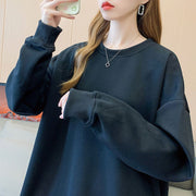 Women's Solid Color Round Neck Plus Size Loose Sweater - Jo-Bolt-Store