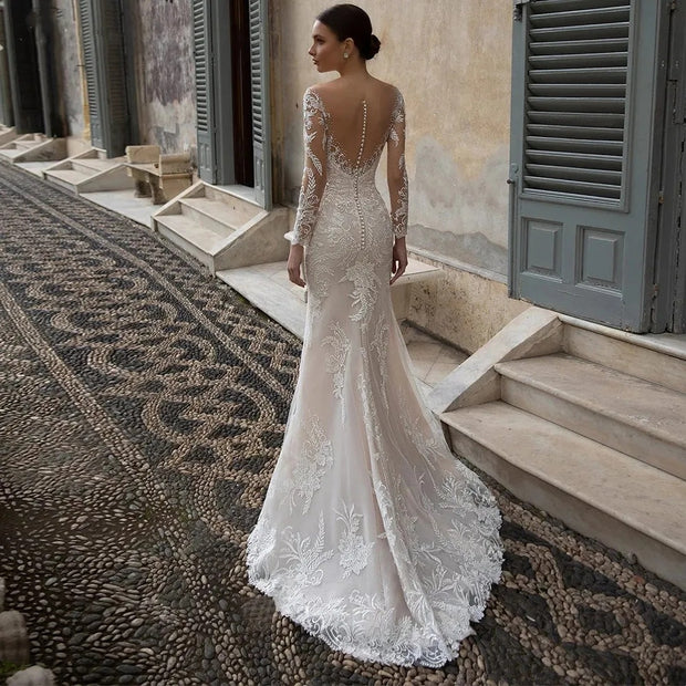 Lace Mermaid Wedding Gown
