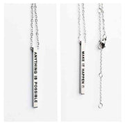 Necklace with Pendant - Make it Happen / Anything is Possible