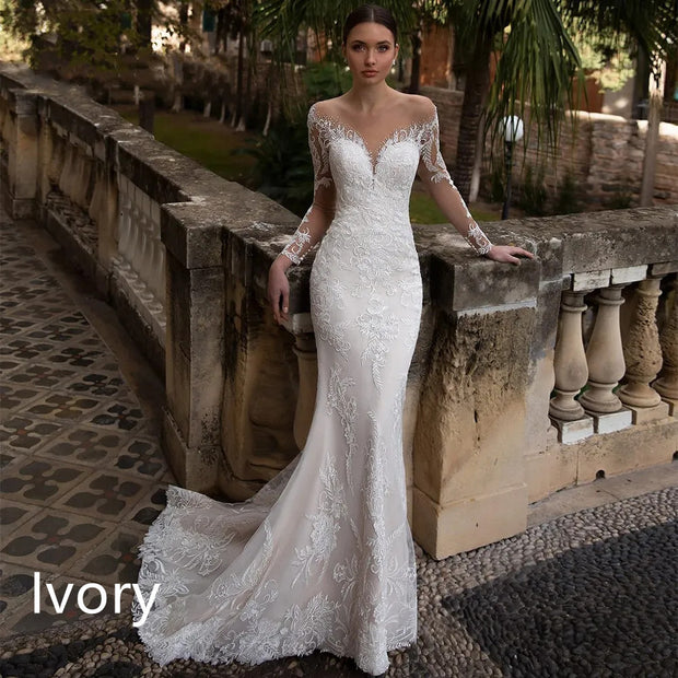 Lace Mermaid Wedding Gown