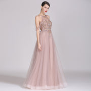 Gilded Bloom: The Beaded Tulle Maxi Gown