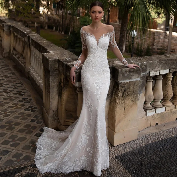Lace Mermaid Wedding Gown