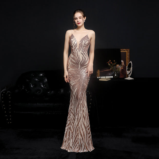 The Sequin Fishtail Maxi Dress