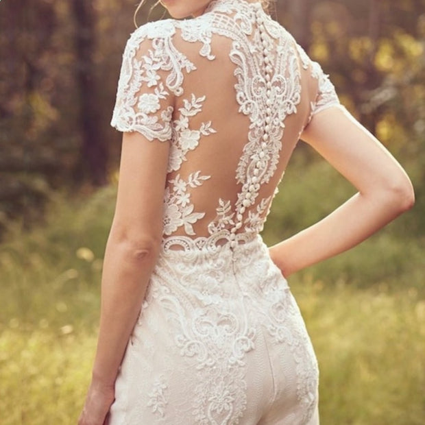 Bridal Short Sleeve Jumpsuit