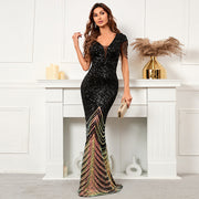 Starlight Serenade: The Sequin Embellished Maxi Dress