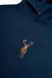 Deer Hoodie - Indigo Blue