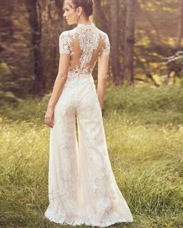Bridal Short Sleeve Jumpsuit