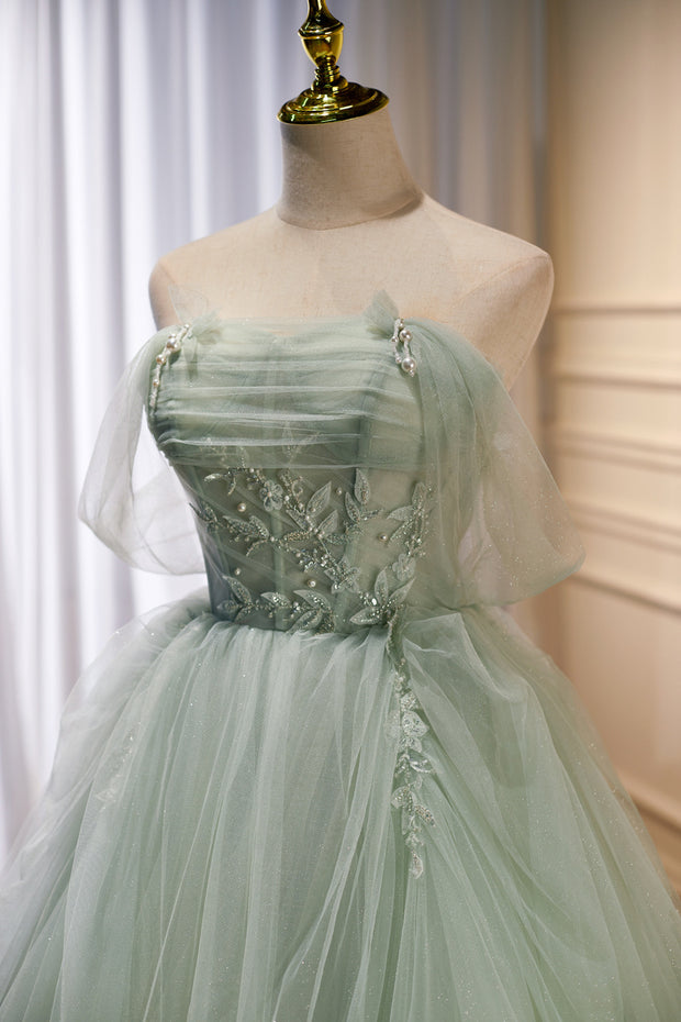 Whispering Willow: The Off Shoulder Tulle Gown