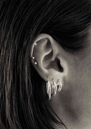 Ella Hoops Earrings - Silver