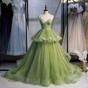 Enchanted Grove: The Tiered Tulle Maxi Gown