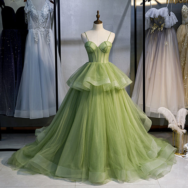 Enchanted Grove: The Tiered Tulle Maxi Gown