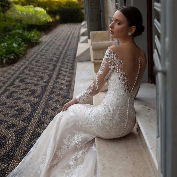 Lace Mermaid Wedding Gown