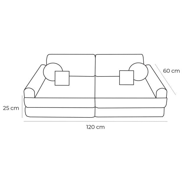 Indoor/Outdoor Outzy Pocket Sofa For Children - Cloudberry Sky Blue