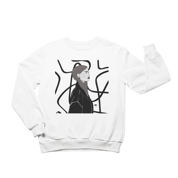 Unisex Crewneck Sweatshirt with Illustration - Free Falling