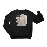 Unisex Crewneck Sweatshirt with Illustration - Hang In There
