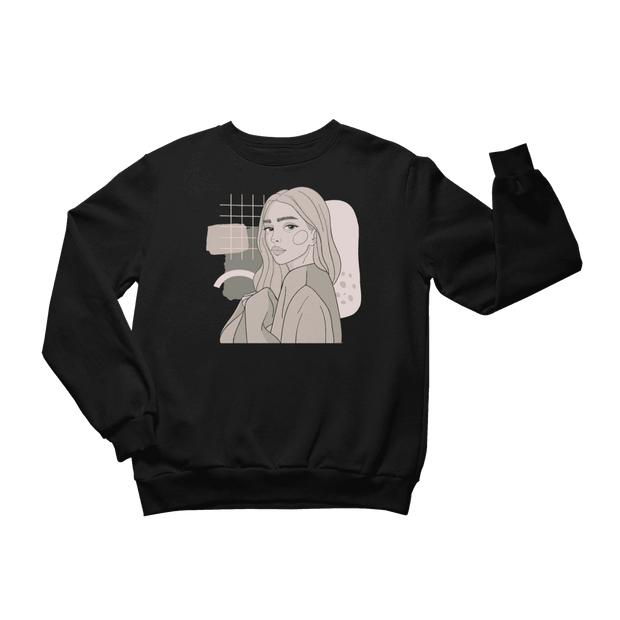 Unisex Crewneck Sweatshirt with Illustration - Hang In There
