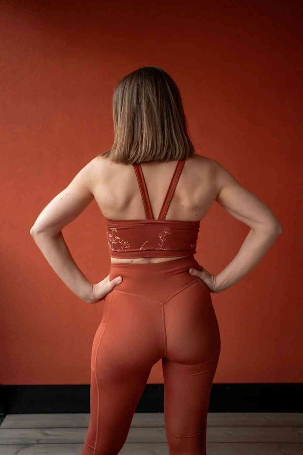 Leggings 'Wildflowers' Brown