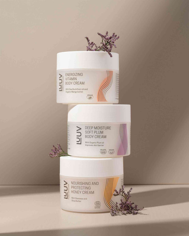 Natural Deeply Moisturizing Body Cream with Plum Oil, 200ml