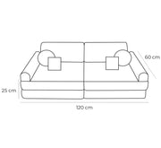 Medium Modular Sofa for Kids - Tangle Lagoon Blue