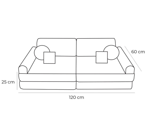 Medium Modular Sofa for Kids - Tangle Lagoon Blue