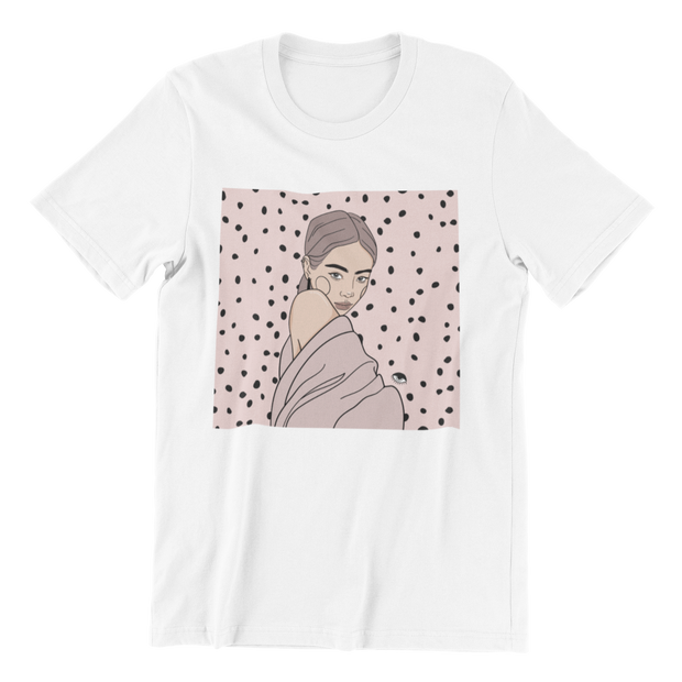 Unisex Organic Cotton T-shirt with Illustration - Maddy