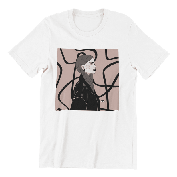 Unisex Organic Cotton T-shirt with Illustration - Strange