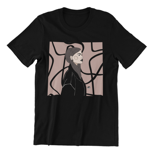 Unisex Organic Cotton T-shirt with Illustration - Strange