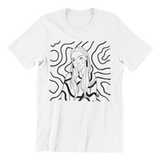 Unisex Organic Cotton T-shirt with Illustration - Decision B&W