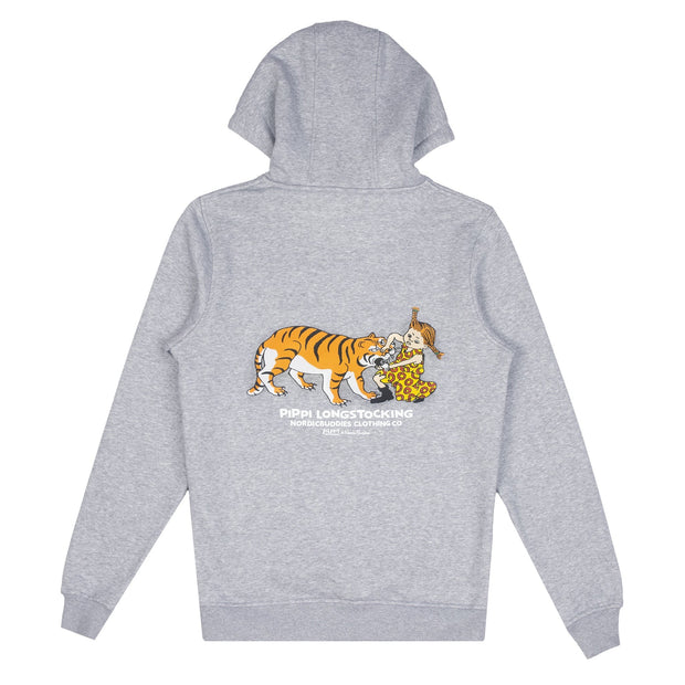 Pippi Longstocking Unisex Heavy Hoodie - Grey