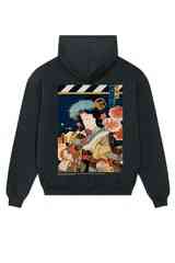 Heavy-Weight Premium Hoodie "Portraits of Actor" by Toyohara Kunichika Black