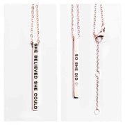 Necklace with Pendant -She Believed She Could / So She Did