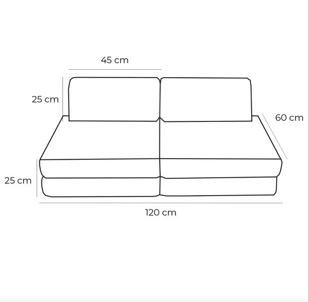 Small Modular Sofa for Kids - Churros Pink