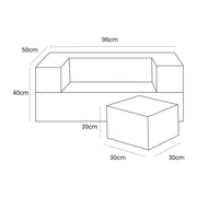 MeowBaby® Bearly Cube Sofa - White